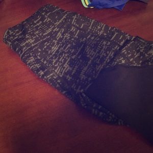 Never work green and black leggings